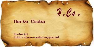 Herke Csaba névjegykártya