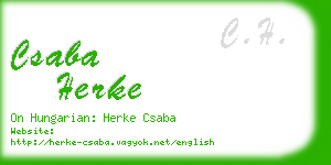 csaba herke business card